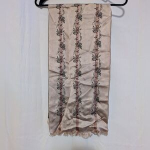 Shawl Embroidery Shiney Satin Like Material 44 Length 11 Width